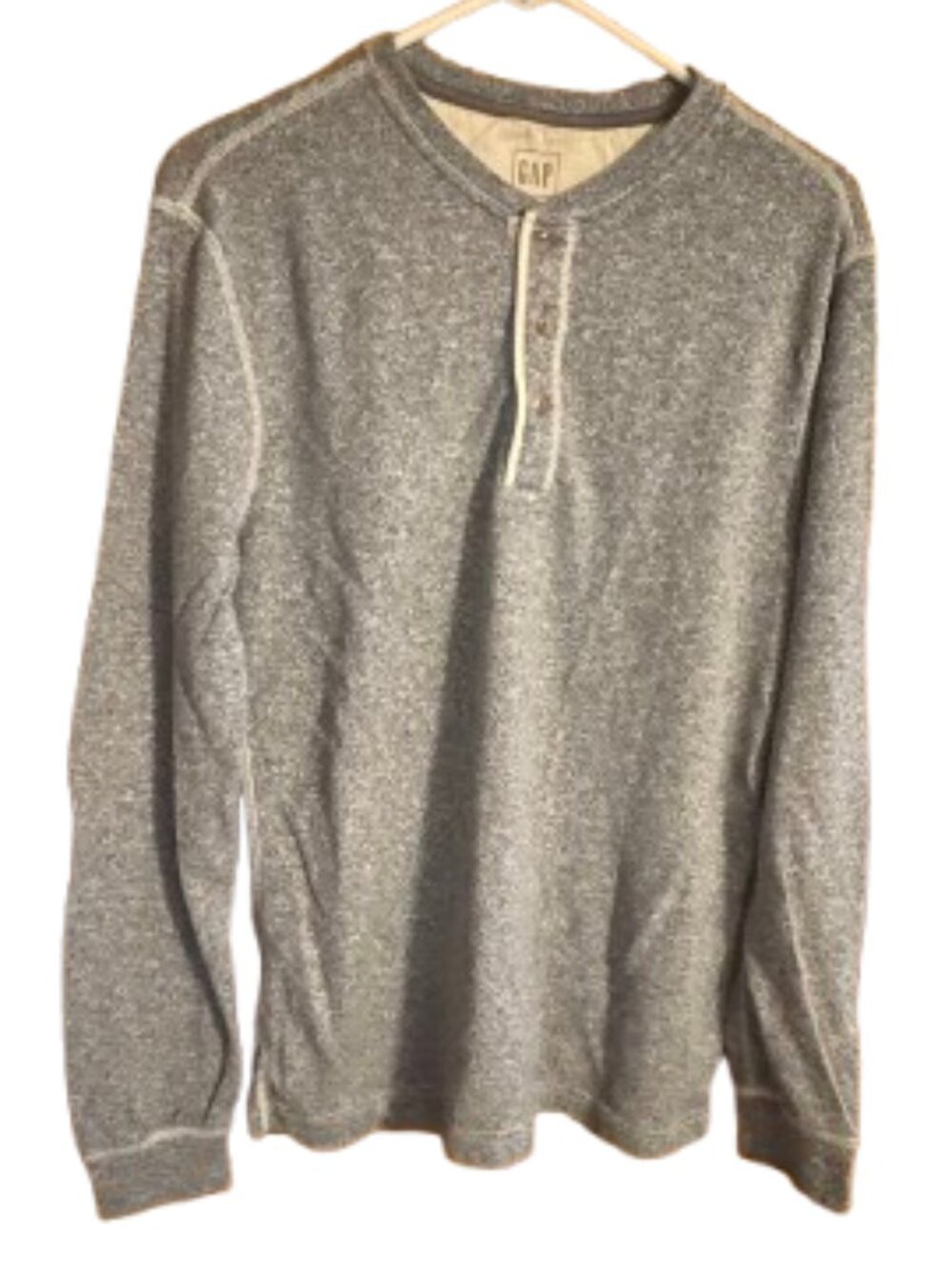 Gap Men's Shirt 1/4 button Grey Size Med (D15)
